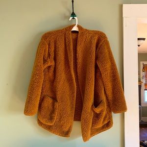Fuzzy warm brown cardigan